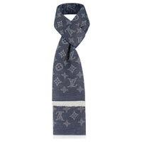 LOUIS VUITTON Cotton Knit Scarves Men's Blue