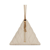 SAINT LAURENT Quilting Lambskin Shoulder Bag With Coin Purse Women's White