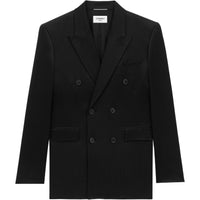 SAINT LAURENT Double breasted Silk Blazer