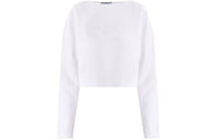 PRADA Logo Embossed Boat Neck Sweatshirt