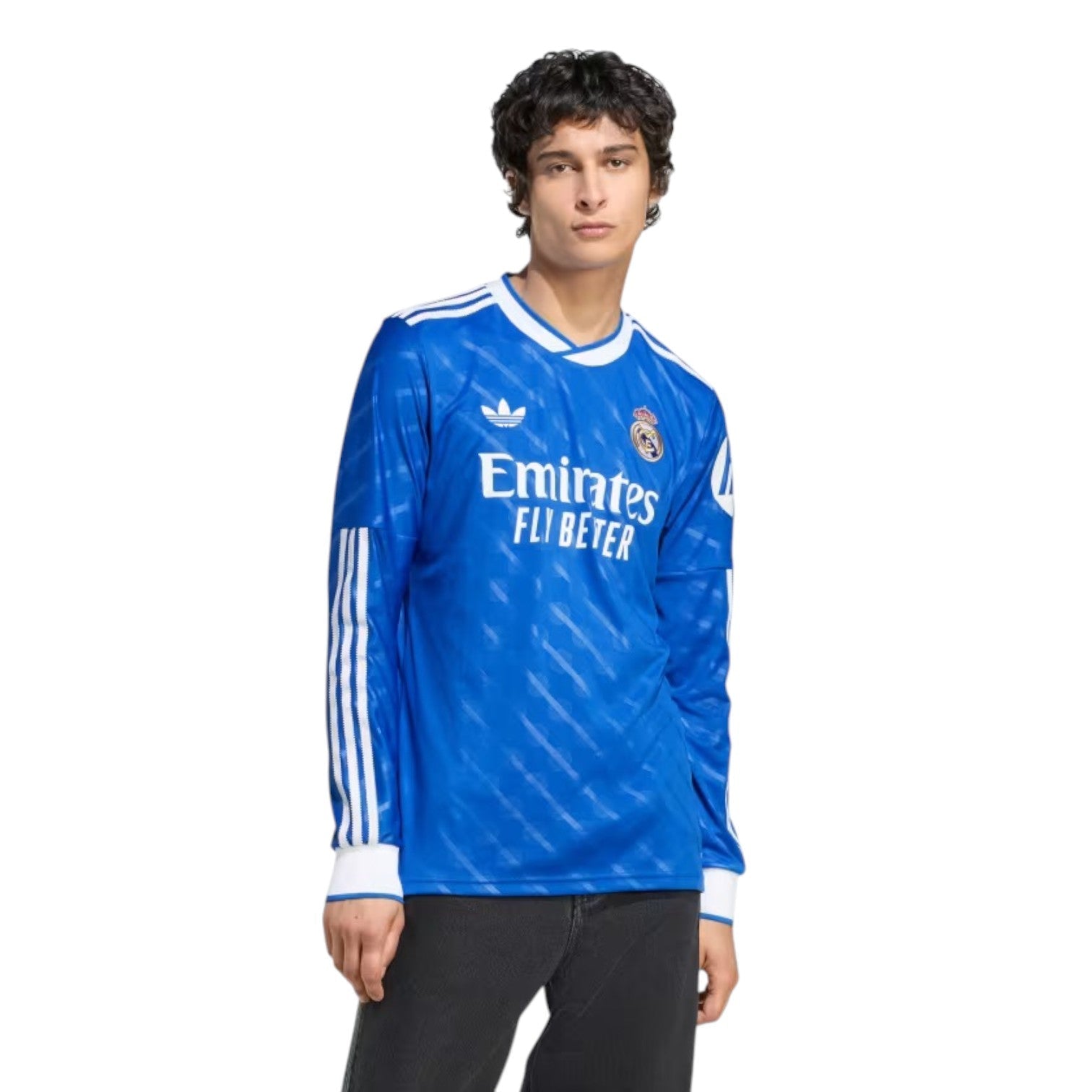 adidas Real Madrid 2025/2026 Long Sleeve Third Jersey Asia Sizing 'Blue Bird' JW4054