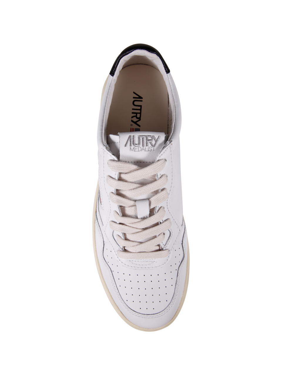 Autry Medalist Low Leather 'White Black' AULM-LL22