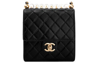 CHANEL Classic Flap CF Goatskin Shoulder Bag Crossbody Bag Women's Black