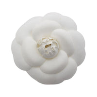 CHANEL Cotton Brooches Women's White