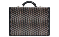 GOYARD Manoir Canvas With Leather Briefcases Small Size Unisex Black