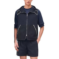 HERMES FW24 Jackets Coats Men's Marine Blue