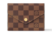LOUIS VUITTON Wallet Victorine Damier Ebene Rose Ballerine