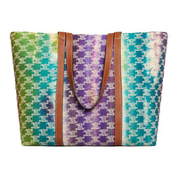 CELINE Triomphe Fabric Tote Bag, Shopping Bag, Shoulder Bag Men's Purple & Multicolor