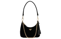 PRADA Leather Handbag Shoulder Bag Women's Black