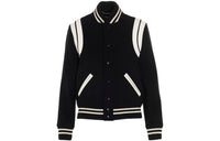 SAINT LAURENT Women's Teddy Jacket Black White