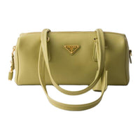 PRADA Leather Handbag, Shoulder Bag Medium Size Women's Light Grass Green