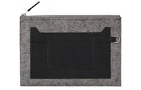 HERMES Toodoo Velvet And Epsom Calfskin Clutch Men's Medium Gray/Black