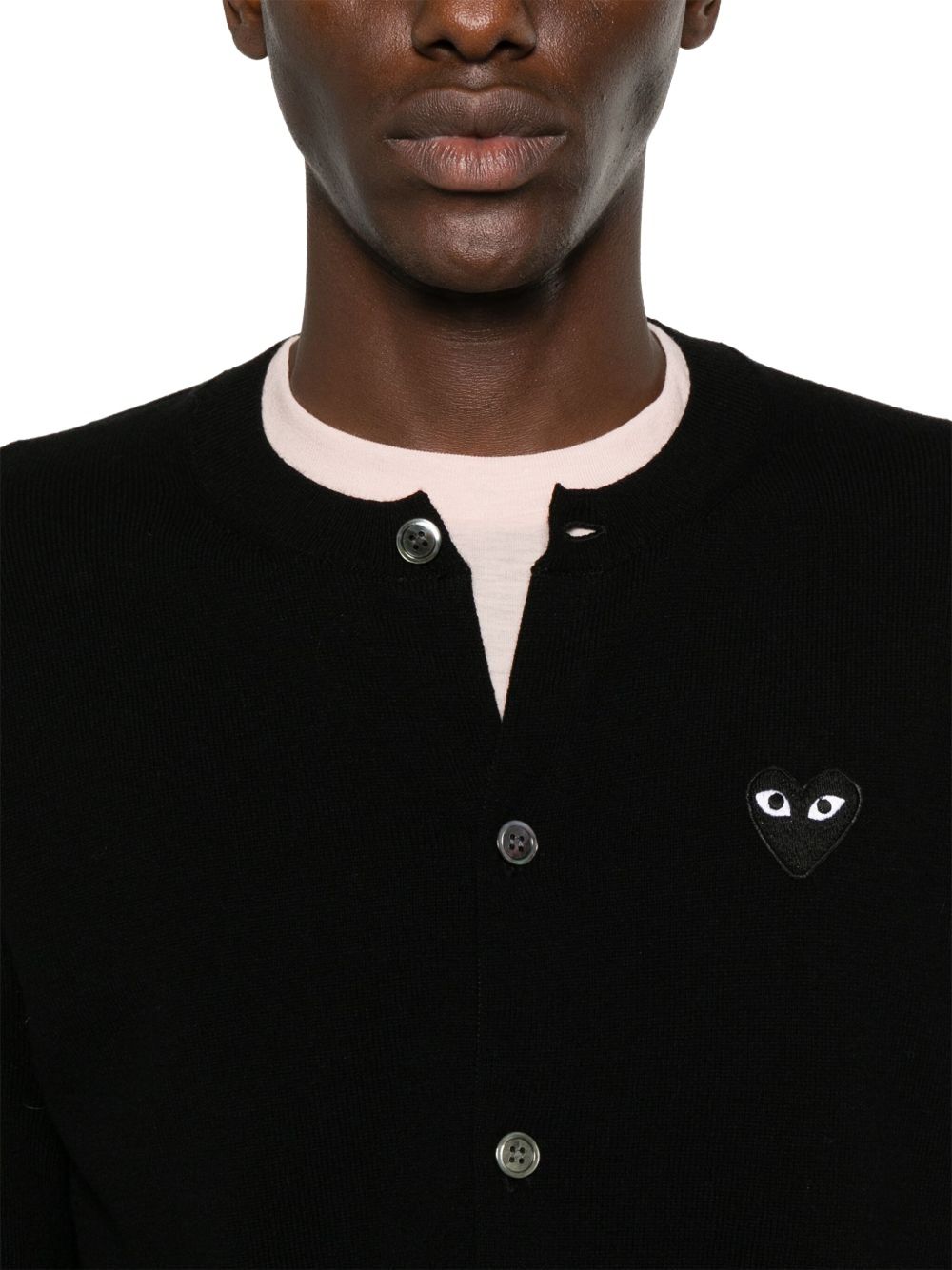 (WMNS) COMME des GARCONS PLAY FW25 Black Heart Cardigan 'Black' AX-N023-051-1