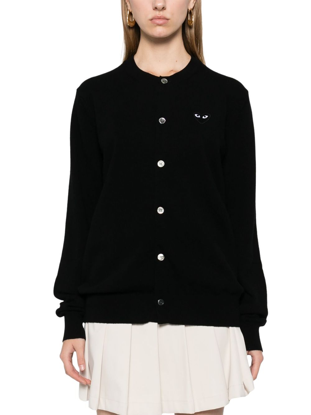 (WMNS) COMME des GARCONS PLAY FW25 Black Heart Cardigan 'Black' AX-N023-051-1