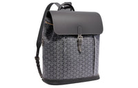 GOYARD Alpin Canvas With Leather Backpack Medium Size Unisex Gray