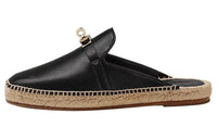 HERMES Feria Wrap-toe Slippers Women's Black