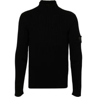 PRADA Logo patch Ribbed Knit Wool Sweater