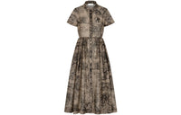 DIOR FW22 Short Sleeved Dresses Women's Hazelnut