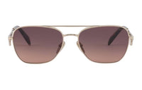 PRADA Metal Irregular Shape Sunglasses Women's Gold