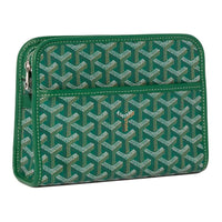 GOYARD JOUVENCE Canvas With Calfskin Toiletry Bag Small Size Unisex Green
