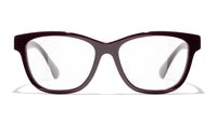 CHANEL Eyeglass Frames Women's Burgundy