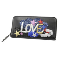 SAINT LAURENT Rive Gauche Leather Wallet Regular Women's Black