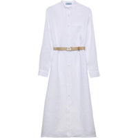PRADA FW24 Long Sleeved Dress Women's White