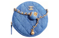 CHANEL Denim Shoulder Bag, Crossbody Bag Women's Blue