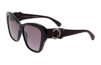 CHANEL Butterfly Sunglasses Women's Black