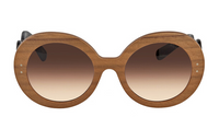 PRADA Acetate Round Sunglasses Unisex Umber