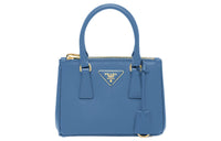 PRADA Galleria Killer Bag Leather Shoulder Bag Crossbody Bag Handbag Mini Women's Light Blue