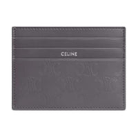 CELINE Calfskin Card Holder Large Size Men's Anthracite