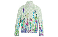 LOUIS VUITTON Leather Jacket Men's Light Green