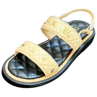 CHANEL Strap Sandals Women's Yellow