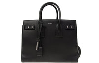 SAINT LAURENT Cow Leather Trunk Handbag Unisex Black