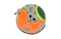 LOUIS VUITTON Canvas With Leather Wallets Coin Purses Mini Women's Khaki