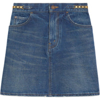 CELINE SS22 Denim Short Skirts Women's Blue