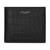 SAINT LAURENT Logo Embossed Bi Fold Wallet