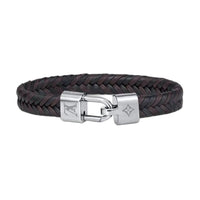 LOUIS VUITTON Cow Leather Bracelets Men's Black