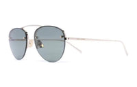 SAINT LAURENT Metal Aviator Sunglasses Women's Silver