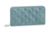 LOUIS VUITTON Zippy Lambskin Wallet Women's Blue