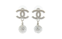 CHANEL 22c Early Spring Earrings Women's Silver