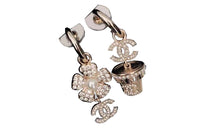 CHANEL Earrings Women's White