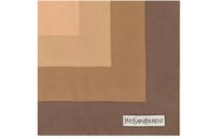 SAINT LAURENT Silk Scarves Women's Brown/Beige