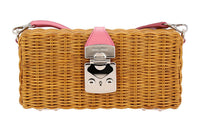 MIU MIU Cow Leather Shoulder Bag Women's Camel