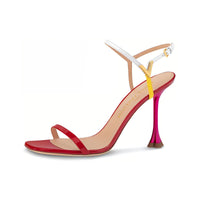 LOUIS VUITTON Blossom Strap Sandals 9.5cm Women's Red