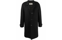SAINT LAURENT FW21 Men Wool Single-Breasted Coat Black