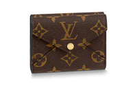 LOUIS VUITTON Victorine Canvas Victoria Wallet Regular Women's Brown