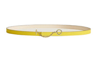 HERMES Carrousel Leather Belts Women's Yellow