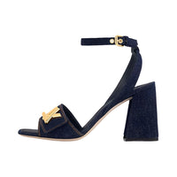 LOUIS VUITTON Shake Strap Sandals 8.5cm Women's Dark Blue